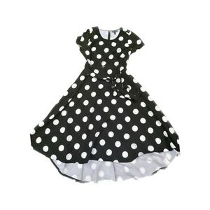 Black and white polka dot dress